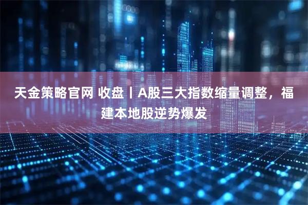 天金策略官网 收盘丨A股三大指数缩量调整，福建本地股逆势爆发