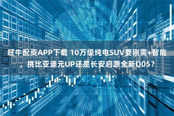 旺牛配资APP下载 10万级纯电SUV要刚需+智能，挑比亚迪元UP还是长安启源全新Q05？